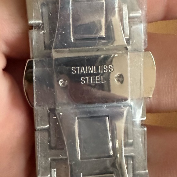 Stainless Steel and Whiskey Barrel Smartwatch Band - Picture 8 of 10